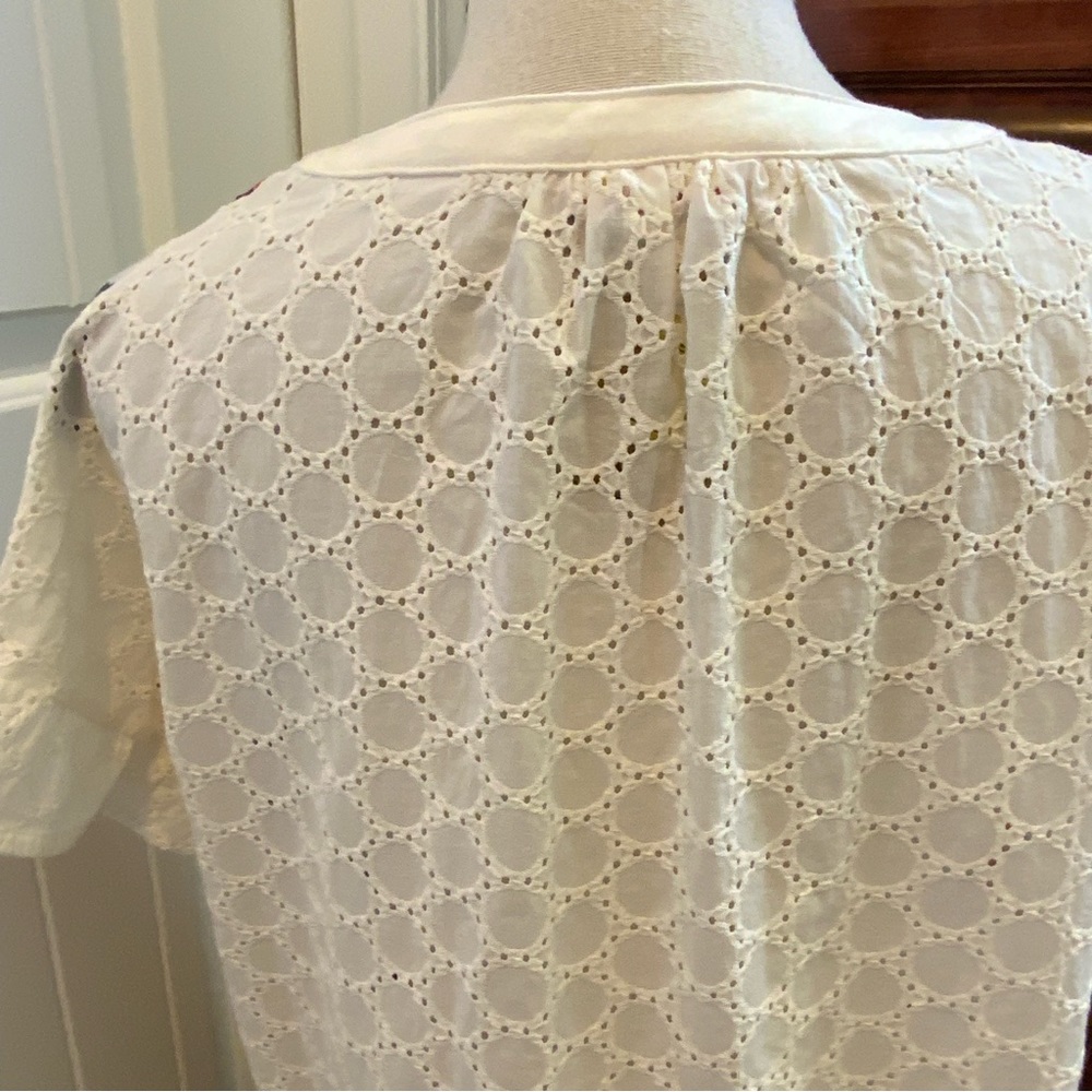 NEW Joules sz 14 floral tee with eyelet - Picture 7 of 7